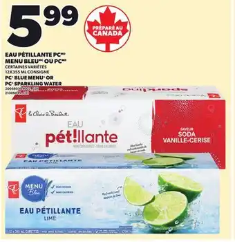 Provigo EAU PÉTILLANTE PCMD MENU BLEUMC OU PCMD, 12X355 ML offer