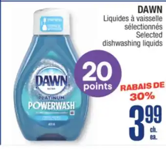 Jean Coutu DAWN Selected dishwashing liquids offer