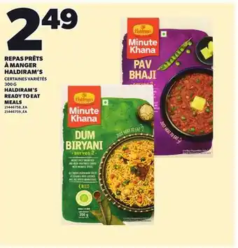 Provigo REPAS PRÊTS À MANGER HALDIRAM'S, 300 G offer