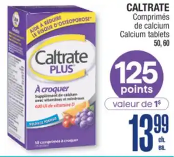 Jean Coutu CALTRATE Calcium tablets offer