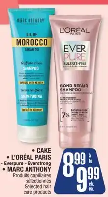 Jean Coutu CAKE, L'ORÉAL PARIS Everpure - Everstrong, MARC ANTHONY Selected hair care products offer