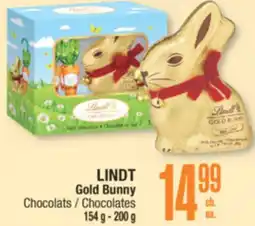 Jean Coutu LINDT Gold Bunny Chocolates offer