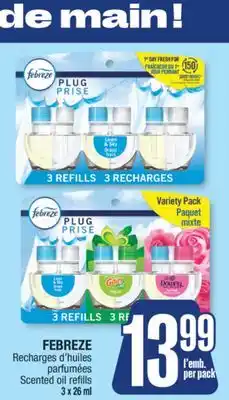 Jean Coutu FEBREZE Scented oil refills offer