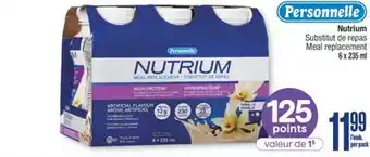 Jean Coutu PERSONNELLE Nutrium Meal replacement offer