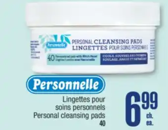 Jean Coutu PERSONNELLE Personal cleansing pads offer