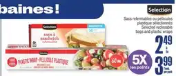 Jean Coutu SELECTION Selected reclosable bags and plastic wraps offer