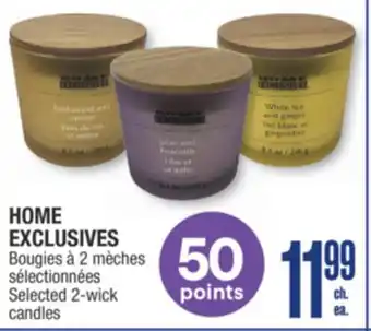 Jean Coutu HOME EXCLUSIVES Selected 2-wick candles offer