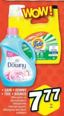 Jean Coutu GAIN, DOWNY, TIDE, BOUNCE Selected laundry detergents and fabric softeners offer