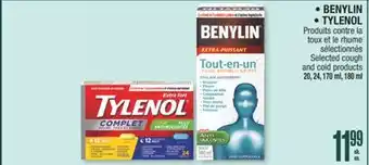 Jean Coutu BENYLIN, TYLENOL Selected cough and cold products offer