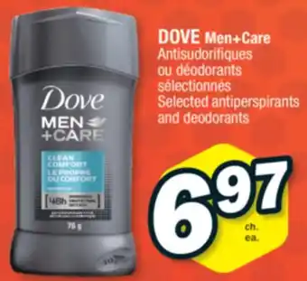 Jean Coutu DOVE Men+Care Selected antiperspirants and deodorants offer