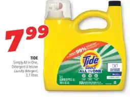 Familiprix TIDE Simply All in One, Laundry detergent, 3,1 litres offer