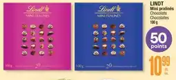 Jean Coutu LINDT Mini pralinés Chocolates offer