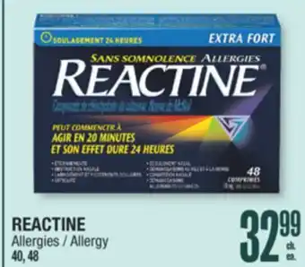 Jean Coutu REACTINE Allergy offer