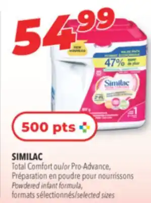 Familiprix Similac Total Comfort milk-based iron-fortified infant formula Step 1 - 837g offer