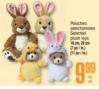 Jean Coutu Selected plush toys offer