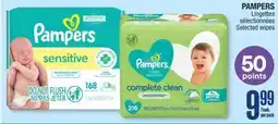 Jean Coutu PAMPERS Selected wipes offer