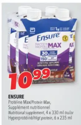 Familiprix ENSURE Protein Max, Nutritional supplement, 4 x 330 ml or Higt protein, 6 x 235 ml offer