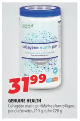 Familiprix GENUINE HEALTH Marine clean collagen, powder, 210 g or 228 g offer