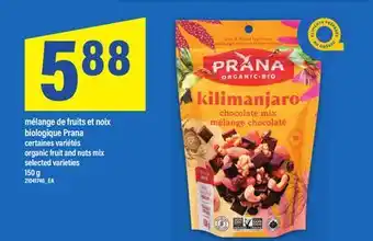 Maxi MÉLANGE DE FRUITS ET NOIX BIOLOGIQUE PRANA | ORGANIC FRUIT AND NUTS MIX, 150 g offer