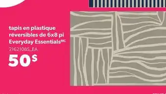 Provigo TAPIS EN PLASTIQUE RÉVERSIBLES DE 6X8 PI EVERYDAY ESSENTIALS offer