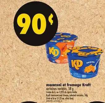 Maxi MACARONI ET FROMAGE KRAFT | KRAFT MACARONI AND CHEESE, 58G offer