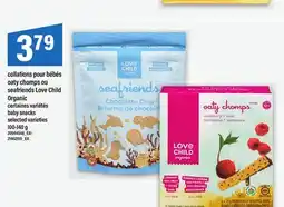 Maxi COLLATIONS POUR BÉBÉS OATY CHOMPS OU SEAFRIENDS LOVE CHILD ORGANIC | BABY SNACKS, 100-140 g offer