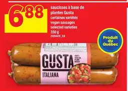 Maxi SAUCISSES À BASE DE PLANTES GUSTA | VEGAN SAUSAGES, 350 g offer