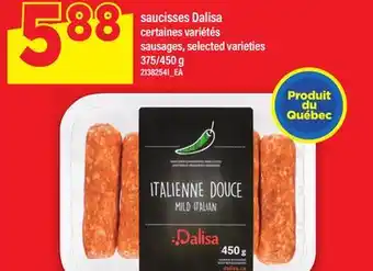 Maxi SAUCISSES DALISA | SAUSAGES, 375/450 g offer