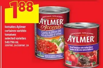 Maxi TOMATES AYLMER | TOMATOES, 540/796 ML offer