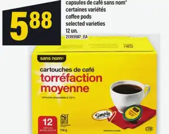 Maxi CAPSULES DE CAFÉ SANS NOM | COFFEE PODS, 12 un offer