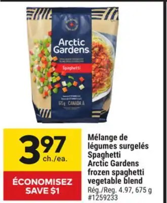 Giant Tiger Arctic Gardens frozen spaghetti vegetable blend offer