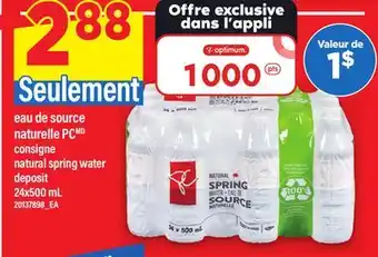 Maxi EAU DE SOURCE NATURELLE PC | NATURAL SPRING WATER, 24X500 ML offer