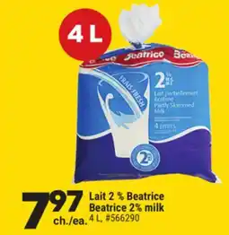 Giant Tiger Beatrice 2% milk offer