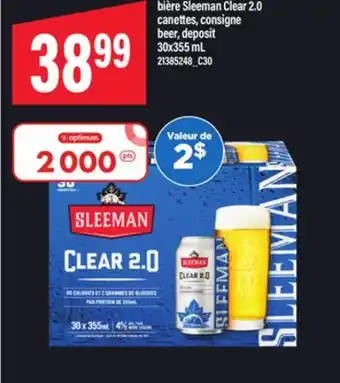 Maxi BIÈRE SLEEMAN CLEAR 2.0 | BEER, 30X355 ML offer