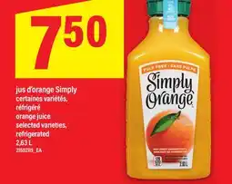 Maxi JUS D'ORANGE SIMPLY | ORANGE JUICE offer