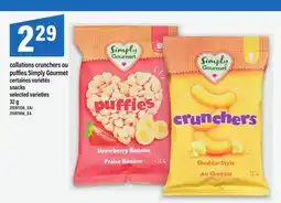 Maxi COLLATIONS CRUNCHERS OU PUFFIES SIMPLY GOURMET | SNACKS, 32 g offer