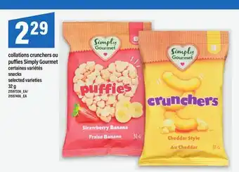 Maxi COLLATIONS CRUNCHERS OU PUFFIES SIMPLY GOURMET | SNACKS, 32 g offer