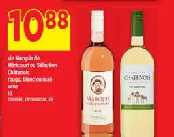 Maxi vin Marquis de Méricourt ou Sélection Châtenois | WINE , 1 L offer