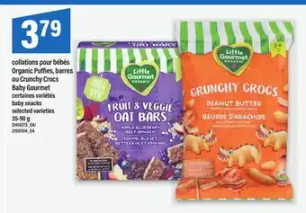 Maxi COLLATIONS POUR BÉBÉS ORGANIC PUFFIES, BARRES OU CRUNCHY CROCS BABY GOURMET | BABY SNACKS, 35-90 g offer