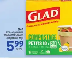 Uniprix GLAD Sacs compostables sélectionnés/Selected compostable bags offer