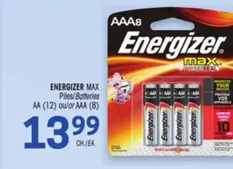 Uniprix ENERGIZER MAX Piles/Batteries offer