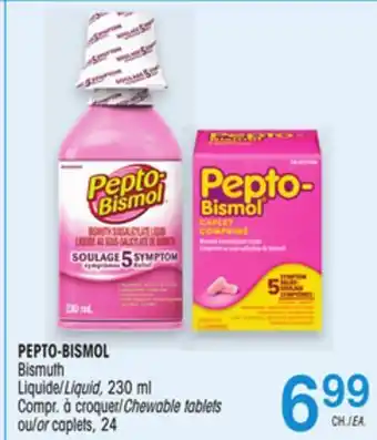 Uniprix PEPTO-BISMOL Bismuth Liquide/Liquid Compr. à croquer/Chewable tablets ou/or caplets offer