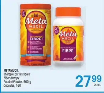 Uniprix METAMUCIL Thérapie par les fibres Fiber therapy Poudre/Powder, 660 g Capsules, 160 offer