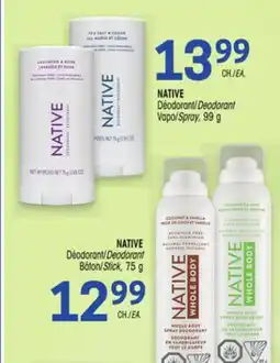 Uniprix NATIVE Déodorant/Deodorant Vapo/Spray offer