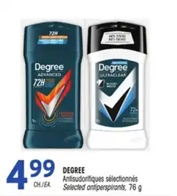 Uniprix DEGREE Antisudorifiques sélectionnés/Selected antiperspirants offer