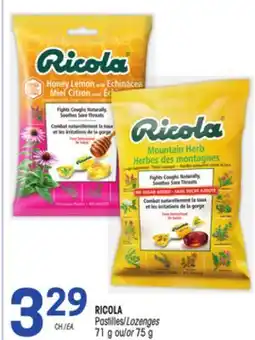 Uniprix RICOLA Pastilles/Lozenges offer