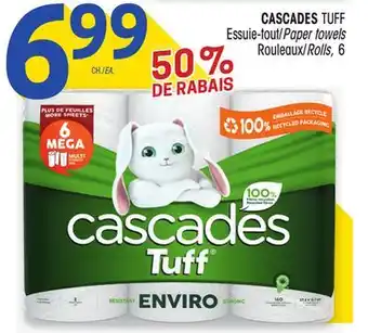 Uniprix CASCADES TUFF Essuie-tout/Paper towels Rouleaux/Rolls, 6 offer