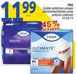 Uniprix TENA Culottes protectrices unisexes sélectionnées/Selected unisex protective underwear offer