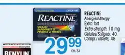 Uniprix REACTINE Allergies/Allergy Extra fort Extra-strength, 10 mg, Gélules/Softgels, Compr./Tablets offer