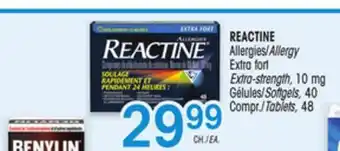 Uniprix REACTINE Allergies/Allergy Extra fort Extra-strength, 10 mg, Gélules/Softgels, Compr./Tablets offer